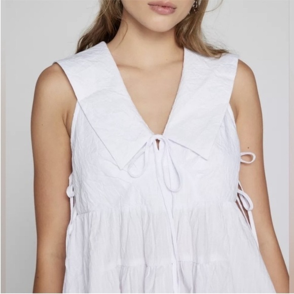 Elegant White Sleeveless Dress Anthropology - Picture 3 of 3